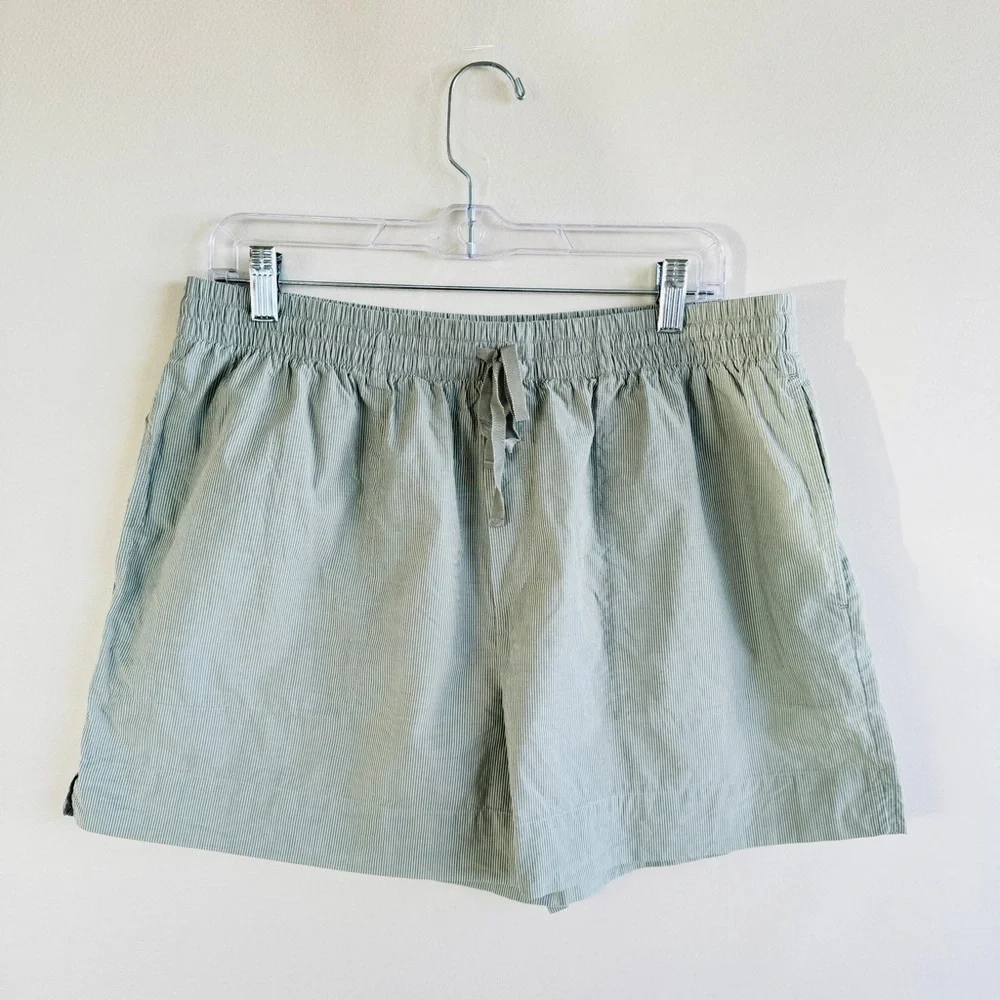 ATM Anthony Thomas Melillo Womens Poplin Pull On Shorts Green Size XL Luxury